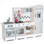 Wooden Kitchen - Grey with Fridge
