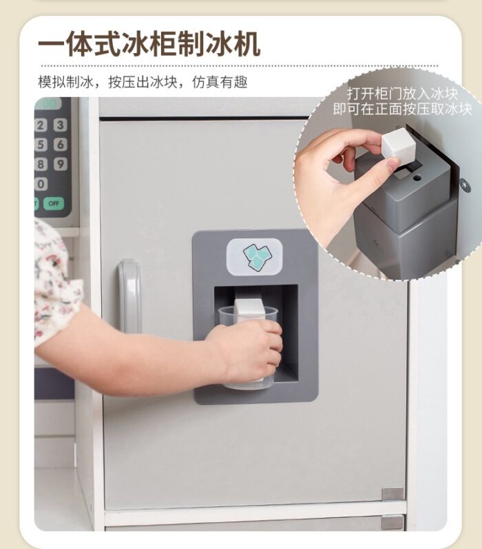 Wooden Kitchen -  Grey with Fridge - Image 7