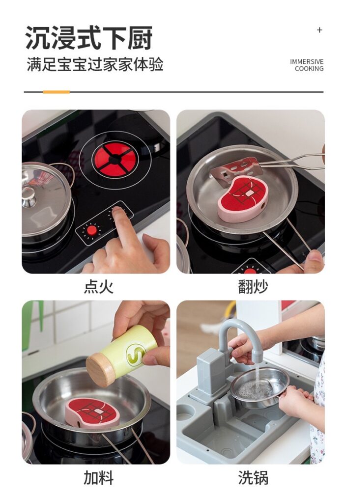 Wooden Kitchen -  Grey with Fridge - Image 4