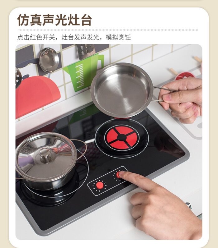 Wooden Kitchen -  Grey with Fridge - Image 3