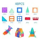 Rainbow Magnetic Tiles 48 - Image 2