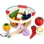 Vegetable Basket - Wooden - One Elephant