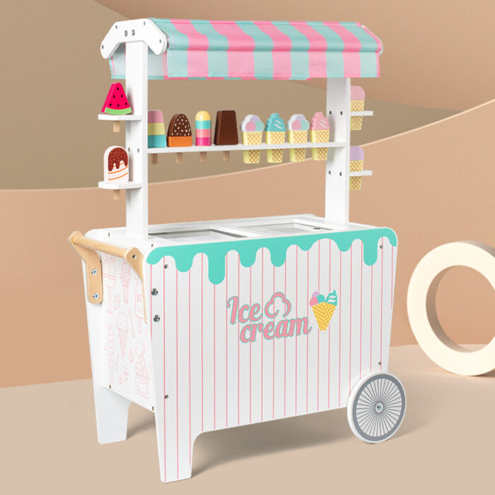 White Ice Cream Wooden Carriage - Image 7