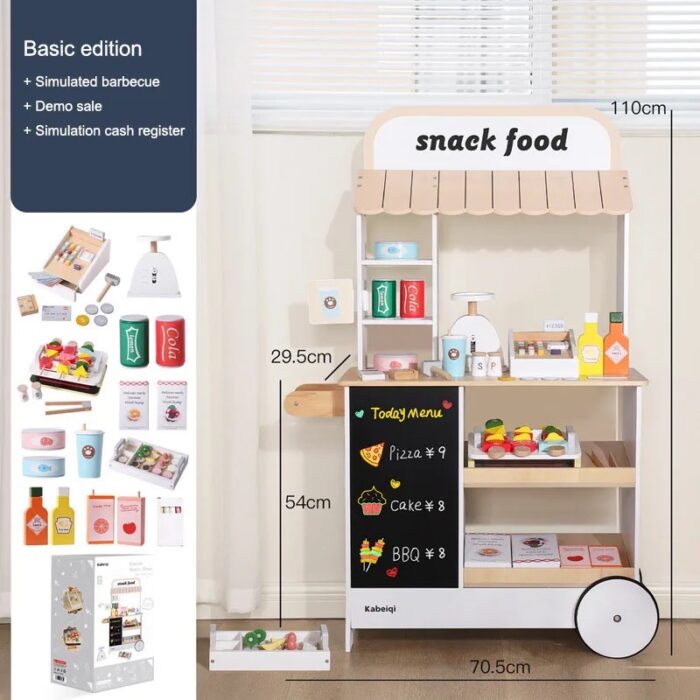 Wooden Snack Food Carriage - Image 2