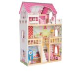 Doll House Wooden - Pink Three Story