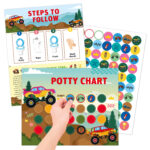 Toilet Potty Training Stickers - Random Design - Image 7