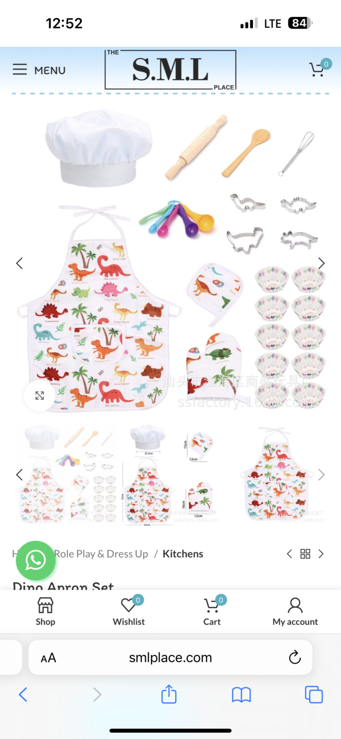 IMG_6023 Costume Chef - Stars Apron Set - Image 2