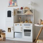 Wooden Kitchen - White with Cooler - Writing Board & Light