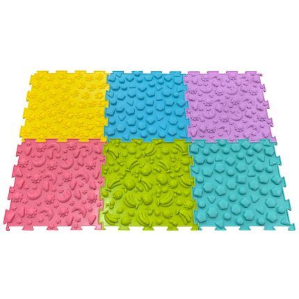 Touch & Feel Puzzle Silicon Mats- Set of 6 Pieces
