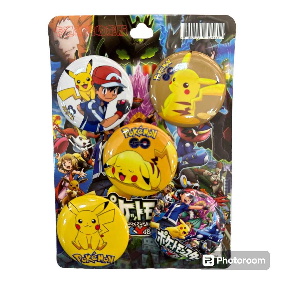 Photoroom_20240715_150011 Pins - Set of 5 - Pikachu - Image 1