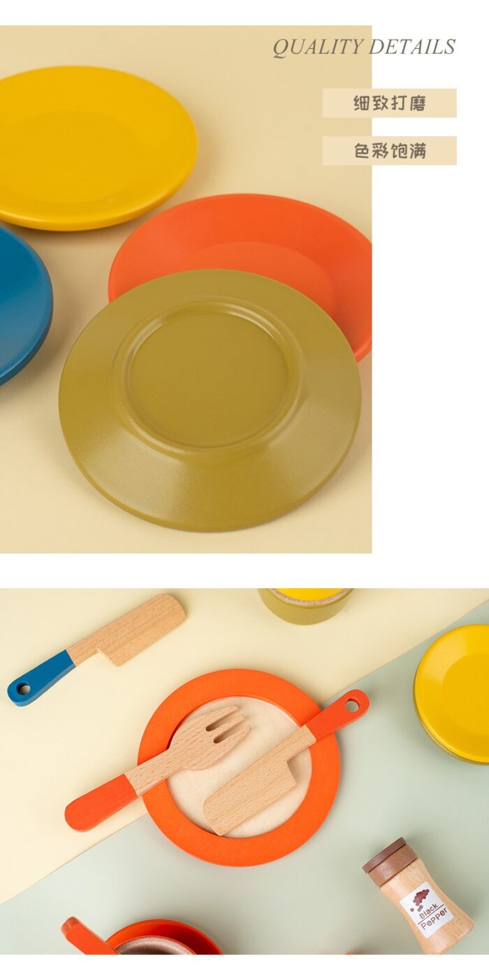 Play Kitchen Dishes - Wooden - Image 5