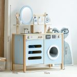 Self Care Washing Basin - Wooden - Blue Color - Image 8