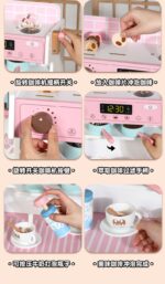 Wooden Kitchen - Pink with Coffee Counter & Fridge - Image 2