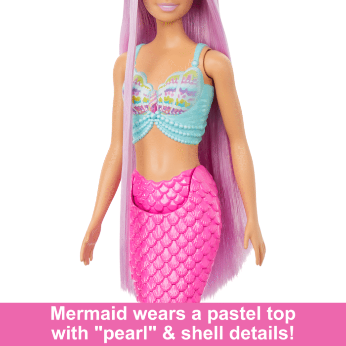 Barbie Mermaid Doll with 7-inch-Long Fantasy Hair - Image 2