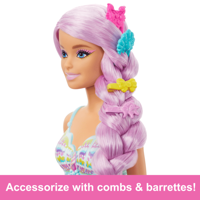 Barbie Mermaid Doll with 7-inch-Long Fantasy Hair - Image 3