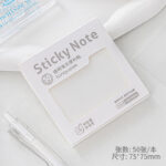 Transparent Sticky Note - 7.5 x7.5 cm - 50 sheets -