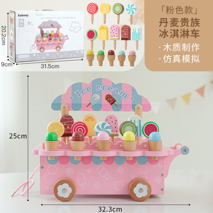 IMG_4775 Wooden Ice Cream Truck Combination - White - Image 6