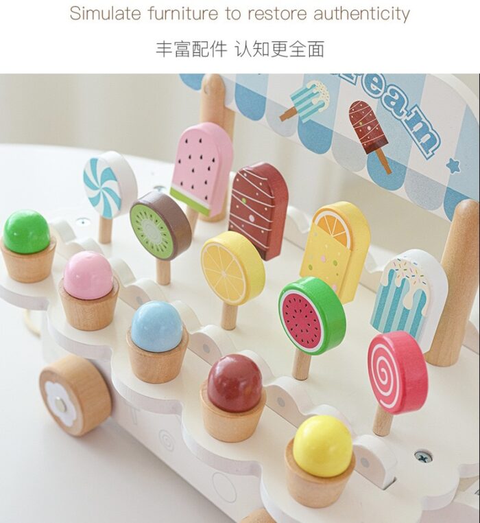 IMG_4776 Wooden Ice Cream Truck Combination - White - Image 3