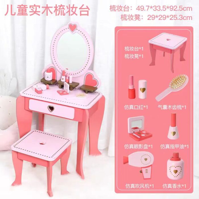 Vanity Table - Onshine Pink - Wooden - Image 3