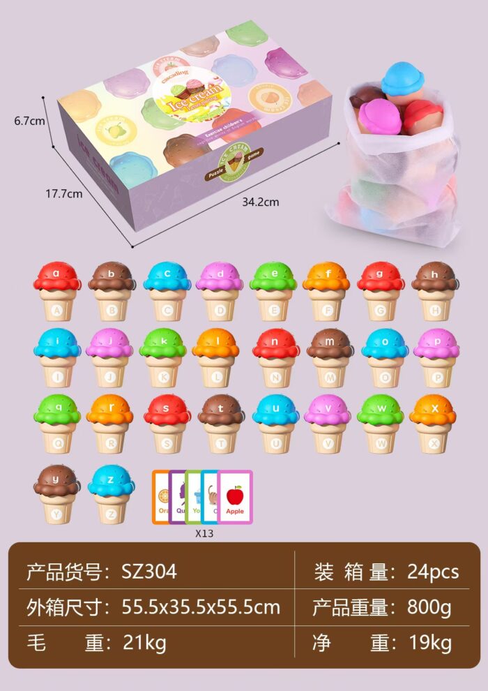 54f57a09ae39d5906adeb7d52302b53c Ice Cream Letter Pairing - Image 1