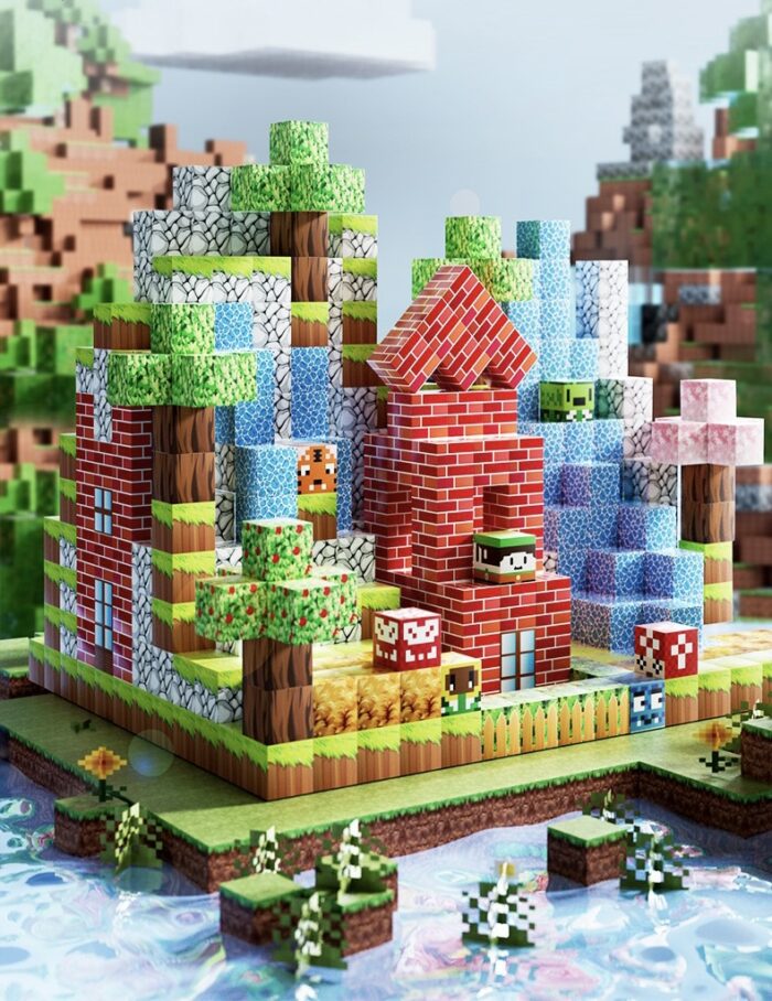 Onshine Mine Craft Magnetic Play World - Forest Adventure 102 Pcs - Image 6