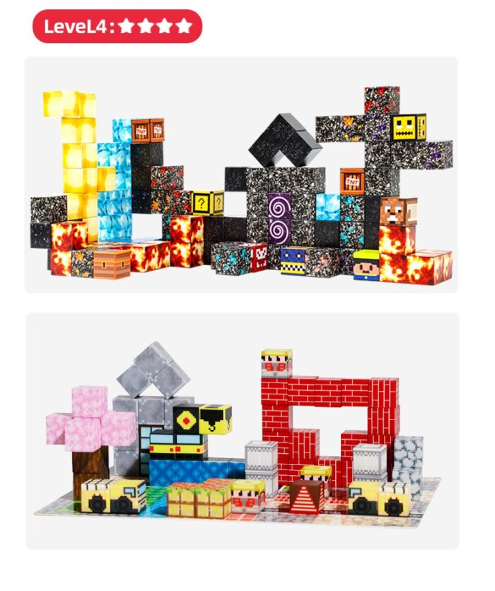 Onshine Mine Craft Magnetic Blocks - Treasure Hunt 102 Pcs - Image 7