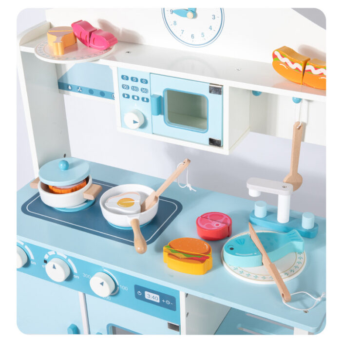 Wooden Kitchen - Blue - Image 3