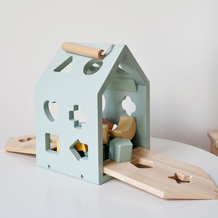 Toddler Wooden Shape Sorting House - Image 2