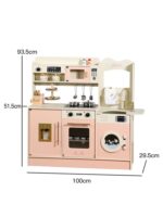 Wooden Kitchen - Pink with Bread Maker , Cooler & Laundry - Image 6