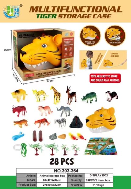 Multifunctional Tiger Storage Case - Jungle Animals