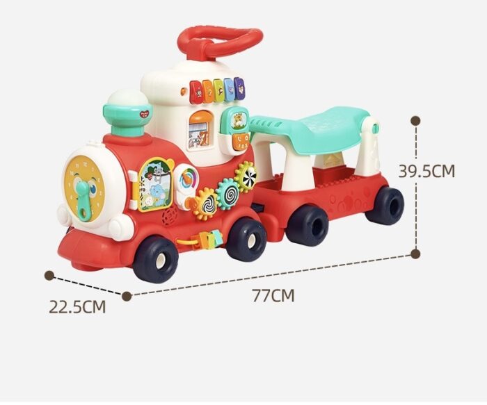 4 In 1 Push Walker & Ride On Learning Train - Image 2