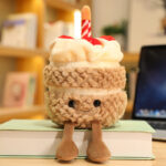 Plush Toy - Singing Birthday Cake with Strawberry - with Light