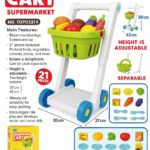 Shopping Cart - Trolley White & Green 21 Pcs