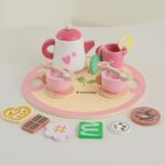 Tea Set - Wooden - Pink
