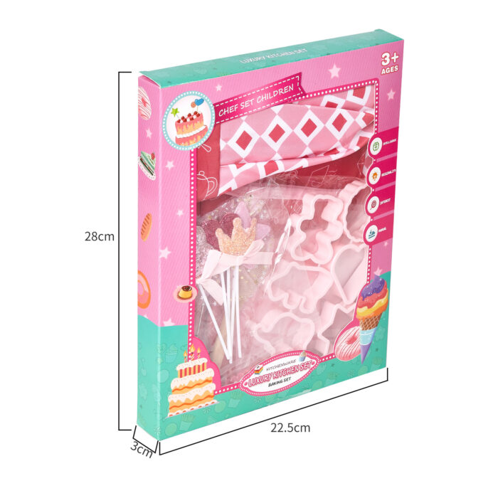 Costume Chef - Pink Pattern Apron Set - Image 3
