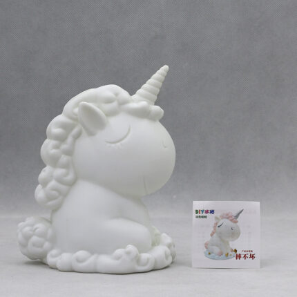 DIY Paint Money Box - Unicorn Seated