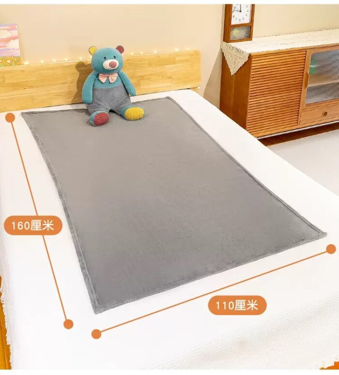 IMG_4853 Plush Toy With Blanket - Blue Bear - Image 2