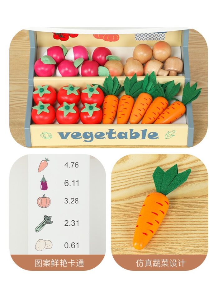 Vegetable Stall - Wooden - Image 3