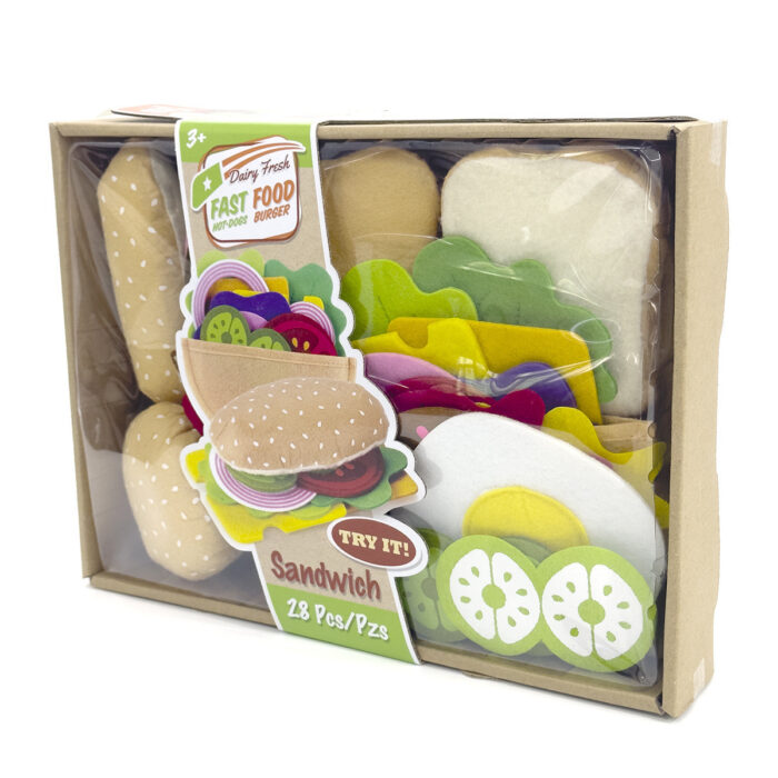 Felt Cloth Hamburger -Sandwich Game - Image 5