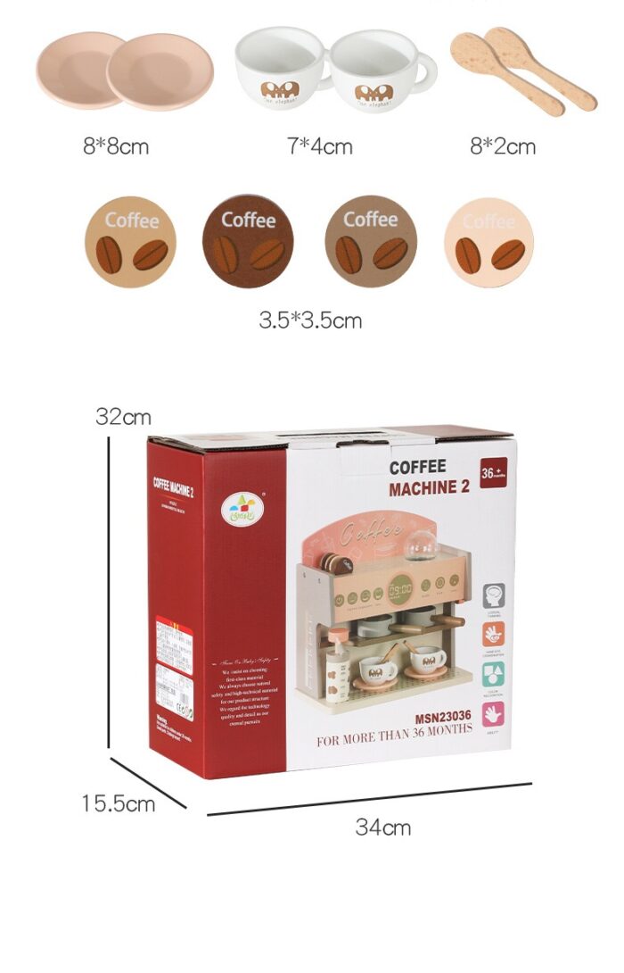 Coffee Machine Pink - Wooden - Image 4