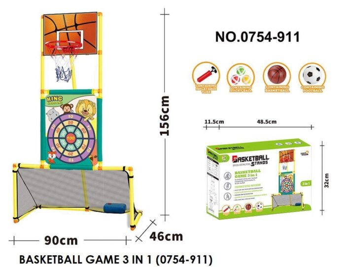 Sports 3 in 1 Game Set : Basketball, Football & Darts - Image 2