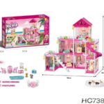 DIY Villa House - Pink - 218 Pcs