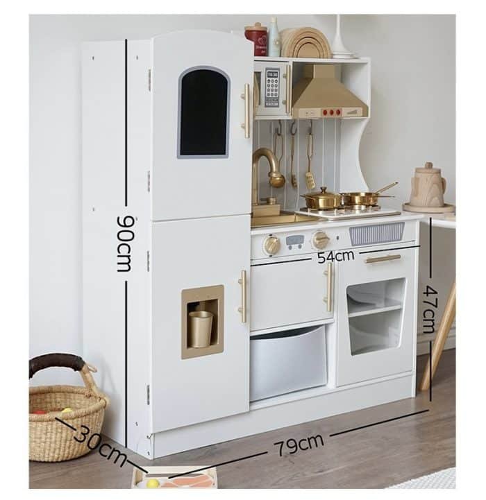 Wooden Kitchen - White With Gold & Real Sink - Image 9
