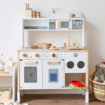 Wooden Kitchen - Kienvy - White With Stove & Two Burners