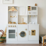 Wooden Kitchen - White With Gold & Real Sink