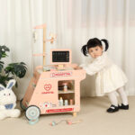Wooden Hospital - Medical Trolley - Pink - Image 3