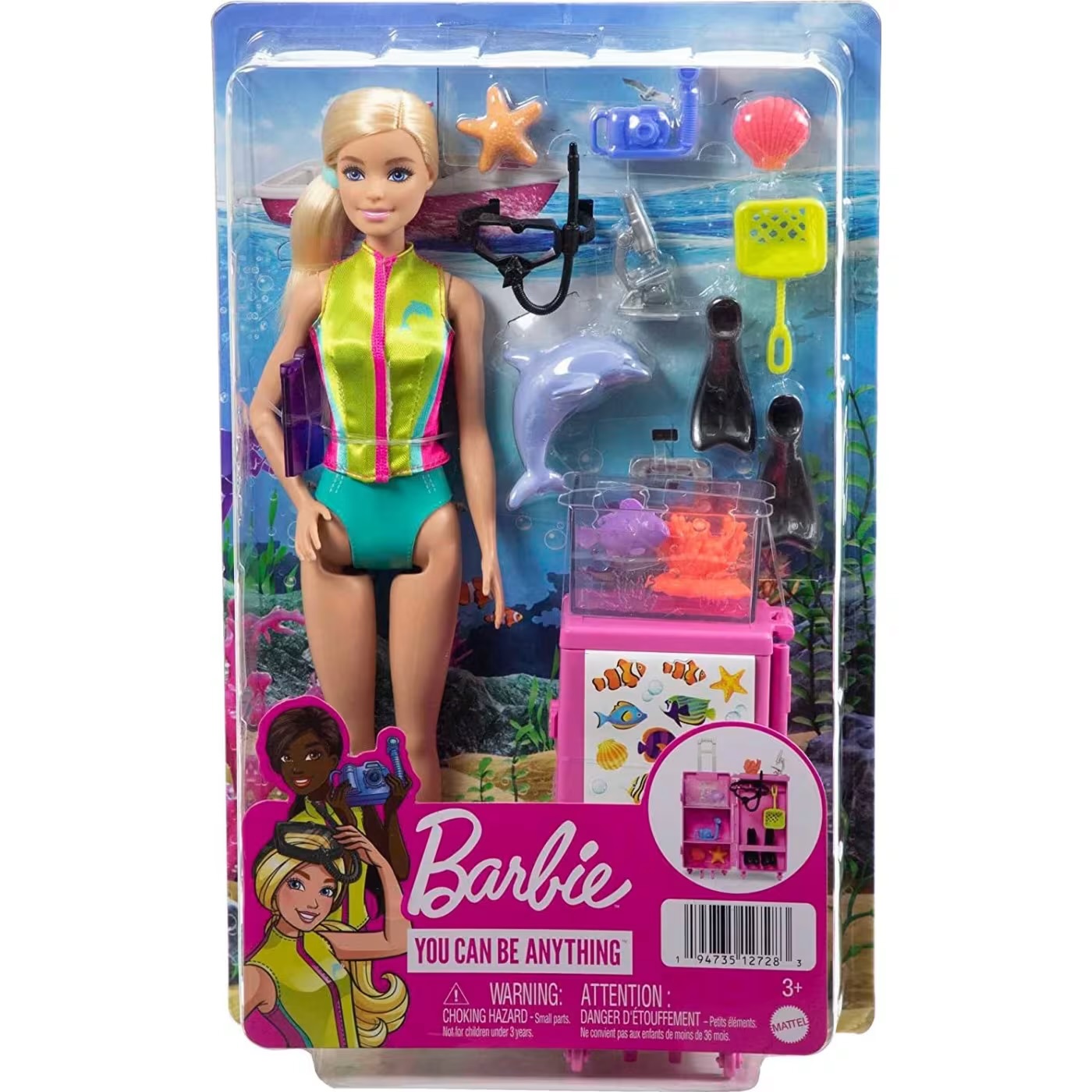 IMG_0698 (1) Barbie Marine Biologist Doll And Accessories, Mobile Lab Playset - Image 1