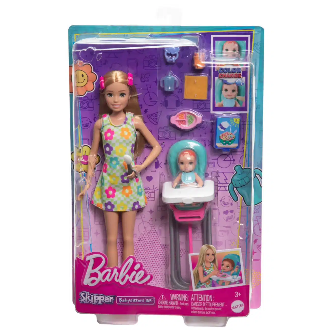 IMG_0724 Barbie Skipper Babysitters Inc & Playset, Includes Doll, Baby, And Mealtime Accessories, 10 Piece Set - Image 1
