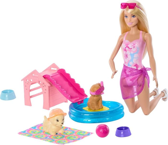 Barbie Puppy Pool Party Toy Playset - Image 2