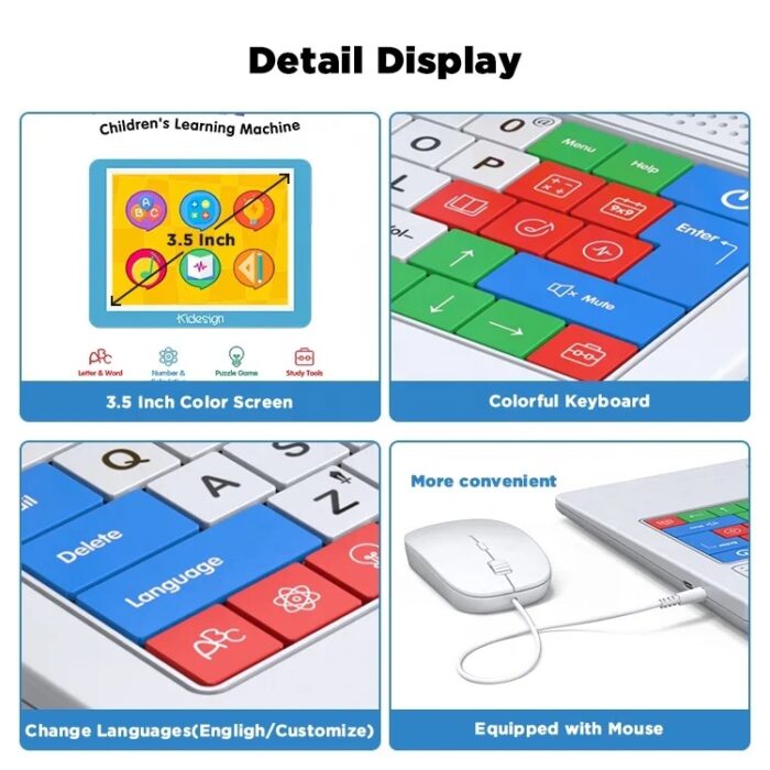 Kids Smart Laptop - White - Image 5